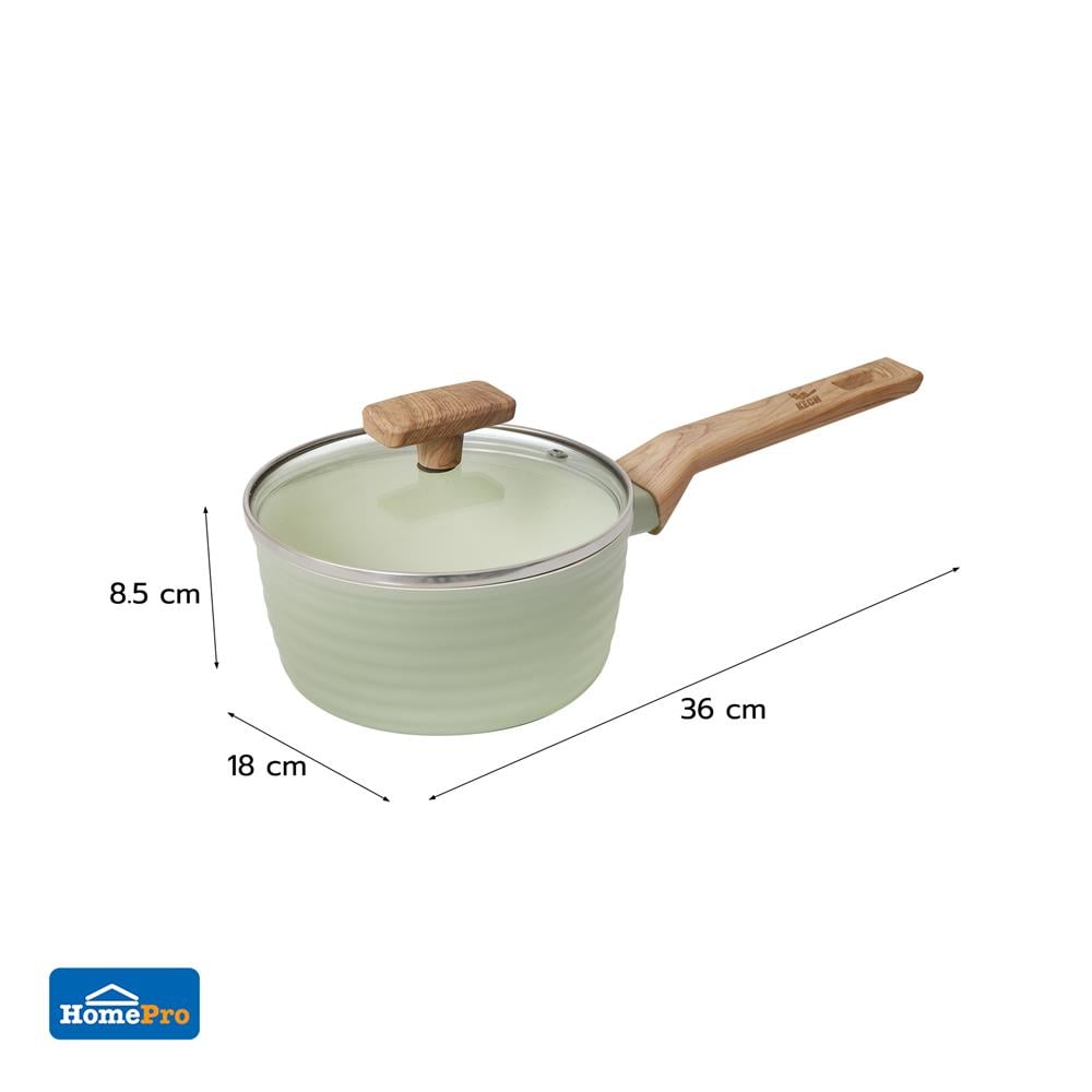 หม้อด้าม 18 ซม. KECH ELLE IH สีเขียว