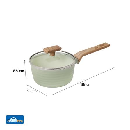 หม้อด้าม 18 ซม. KECH ELLE IH สีเขียว_5