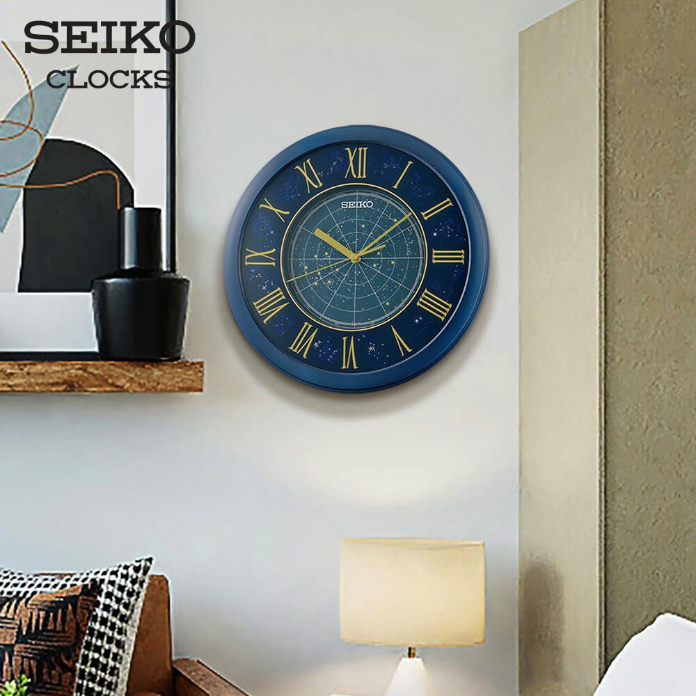 นาฬิกาแขวน SEIKO CLOCKS QHA013L 12.9 นิ้ว สีเงิน