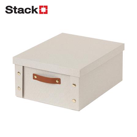 กล่องผ้าพับได้มีฝา STACKO PETA SIZE S 26.5X31.5X14.5 ซม. สีครีม_0