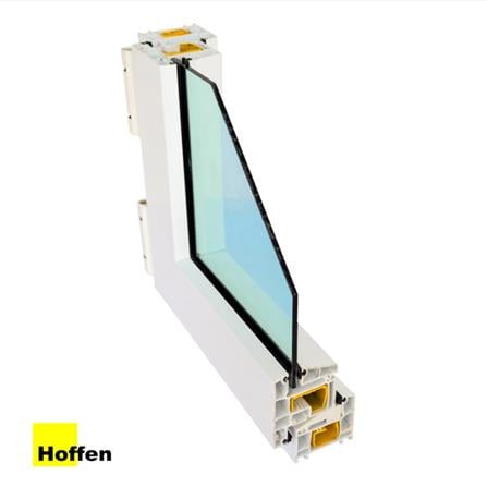หน้าต่างบานเลื่อน UPVC มุ้ง เหล็กดัด HOFFEN F6 100x110 ซม. สีขาว_2
