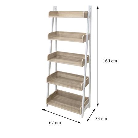 ชั้นวางของโล่ง 5 ชั้น FURDINI GEPPER 67 ซม. สีไวท์โอ๊ค/ขาว_6
