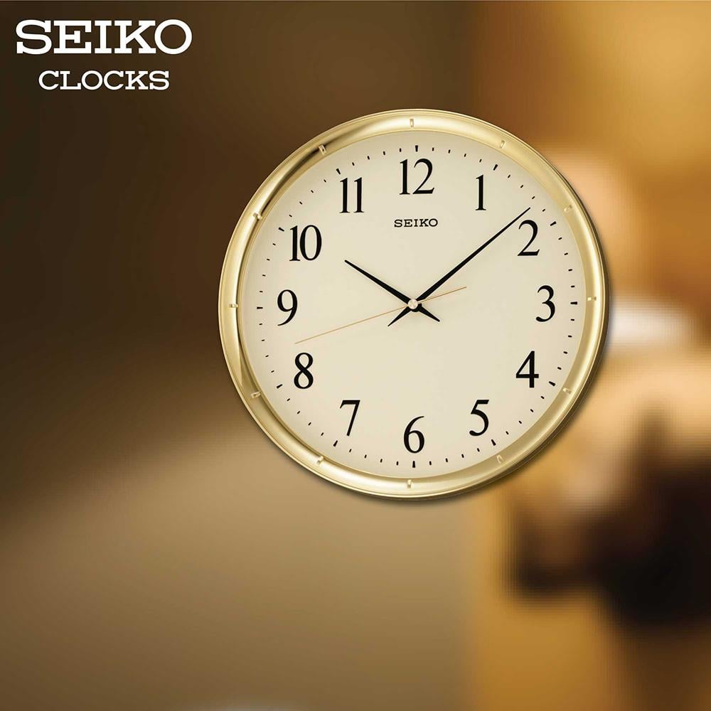 นาฬิกาแขวน SEIKO CLOCKS QXA417G 12.2 นิ้ว สีทอง