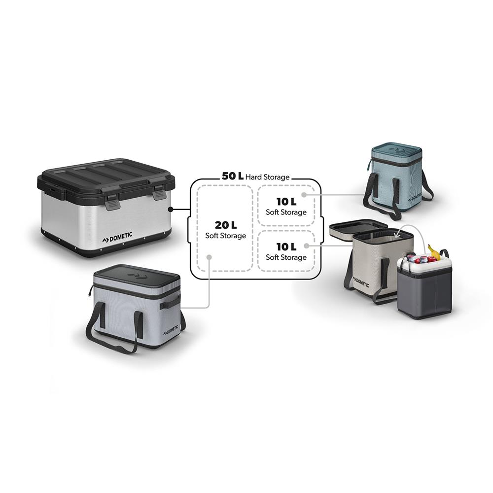 กระเป๋าเก็บอุณหภูมิ DOMETIC GO SOFT STORAGE 20 ลิตร สี ASH + ฉนวนเก็บความเย็น PAC INSULATED 20 ลิตร