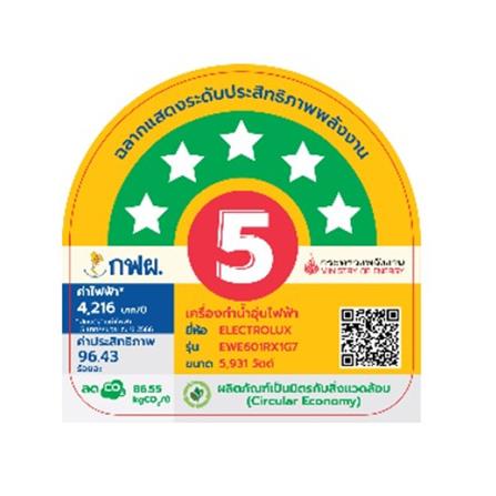 เครื่องทำน้ำอุ่น ELECTROLUX EWE601RX1-G7 6000 วัตต์ สีเทา_5