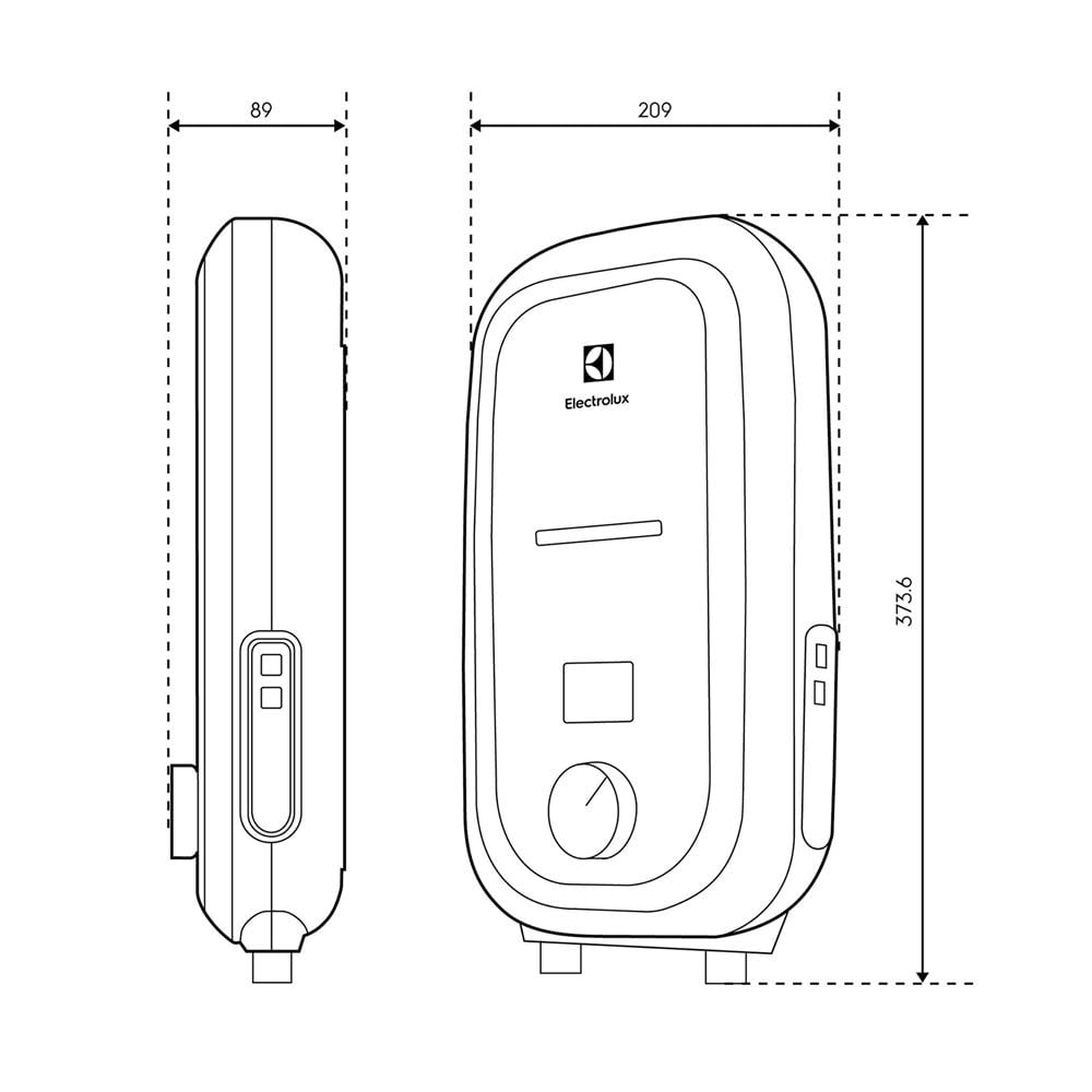 เครื่องทำน้ำอุ่น ELECTROLUX EWE481RX1-G6 4800 วัตต์ สีเทา