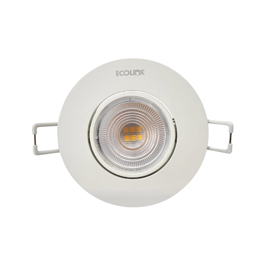 ดาวน์ไลท์ LED ECOLINK HG ESL190 5.5 วัตต์ WARM WHITE 3 นิ้ว สีขาว กลม