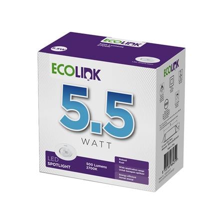 ดาวน์ไลท์ LED ECOLINK HG ESL190 5.5 วัตต์ WARM WHITE 3 นิ้ว สีขาว กลม_2