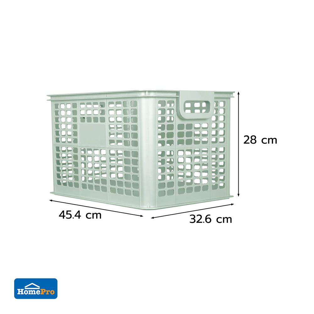 กล่องเก็บของซ้อนได้ STACKO CIRCULAR 45.4x32.6x28 ซม. สีเขียว