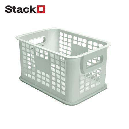 กล่องเก็บของซ้อนได้ STACKO CIRCULAR 22.5x32.5x17.4 ซม. สีเขียว_0