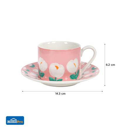 ชุดกาแฟ PORCELAIN 250 มล. KECH PINK TULIP_5