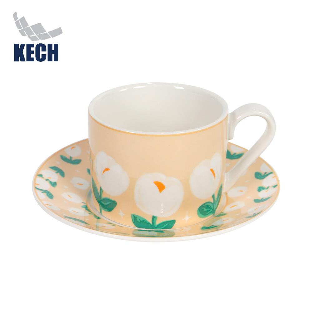 ชุดกาแฟ PORCELAIN 250 มล. KECH CREAM TULIP_0