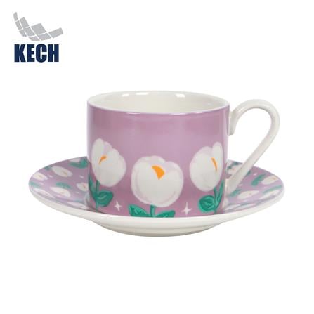 ชุดกาแฟ PORCELAIN 250 มล. KECH PURPLE TULIP_0