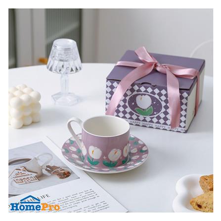 ชุดกาแฟ PORCELAIN 250 มล. KECH PURPLE TULIP_4