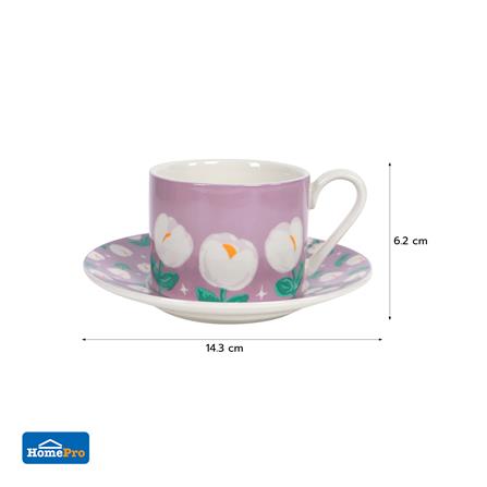 ชุดกาแฟ PORCELAIN 250 มล. KECH PURPLE TULIP_5