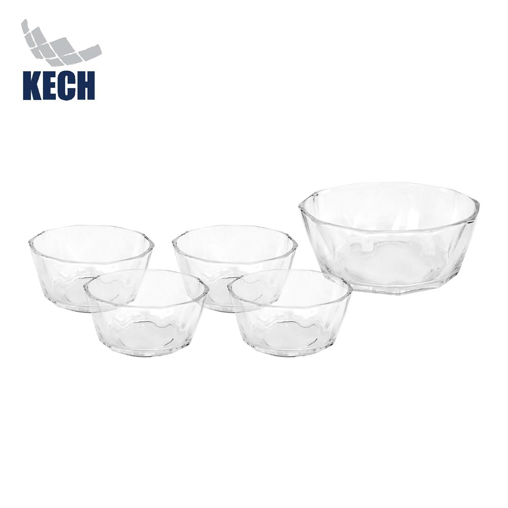 ชุดชามแก้ว KECH CRYSTAL สีใส (ชุด 5 ชิ้น)