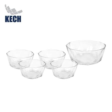 ชุดชามแก้ว KECH CRYSTAL สีใส (ชุด 5 ชิ้น)_0