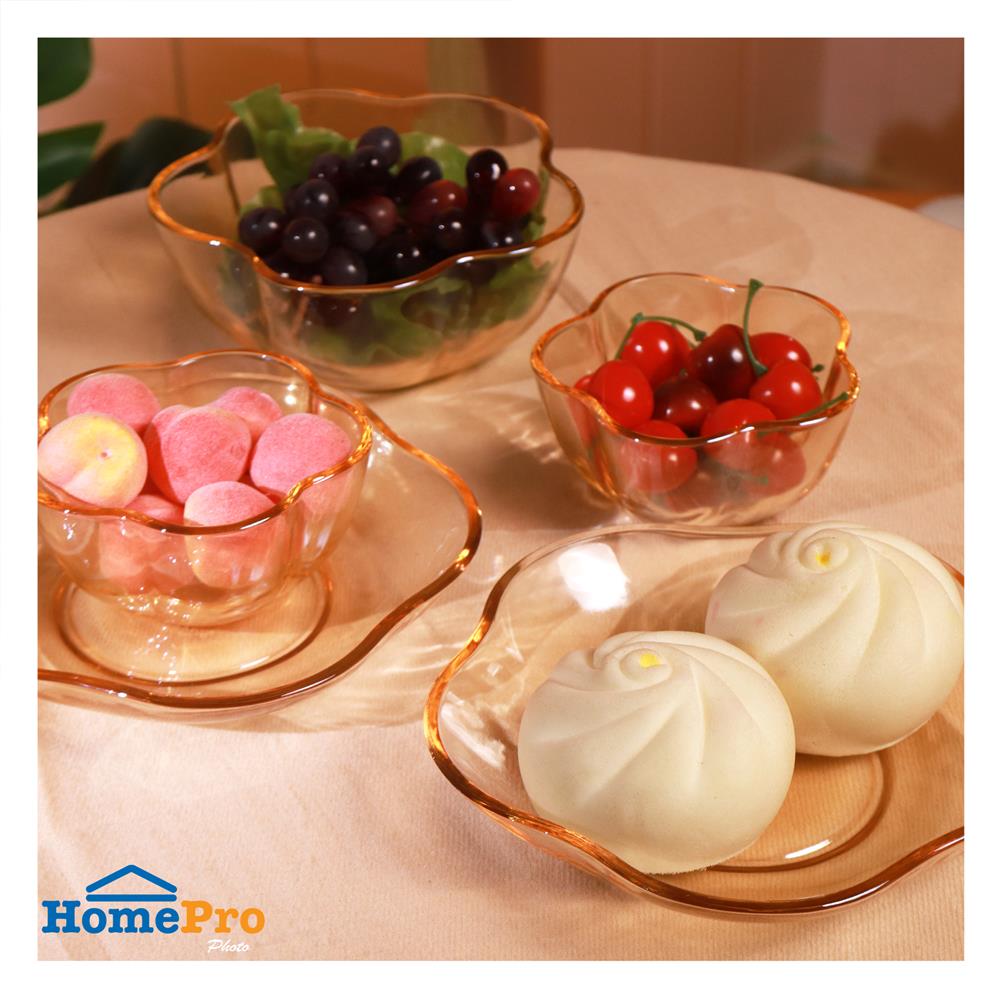 ชุดจานชามแก้ว KECH PLUM (5 ชิ้น)