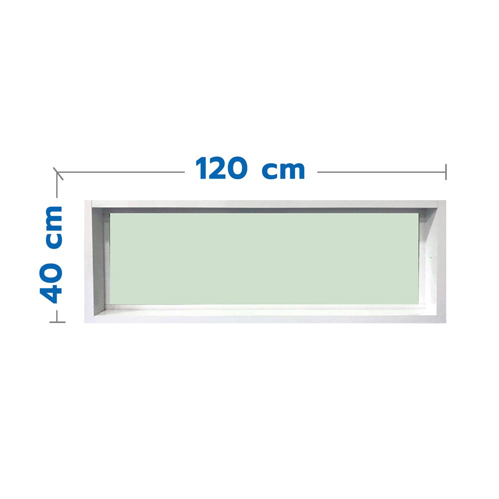 ช่องแสงหน้าต่าง อะลูมิเนียม AZLE PLUS 120x40 ซม. สีขาว