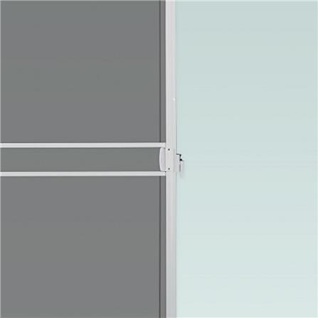 ประตูบานเลื่อน อะลูมิเนียม S-S มุ้ง AZLE PLUS 200X205 ซม. สีขาว_1