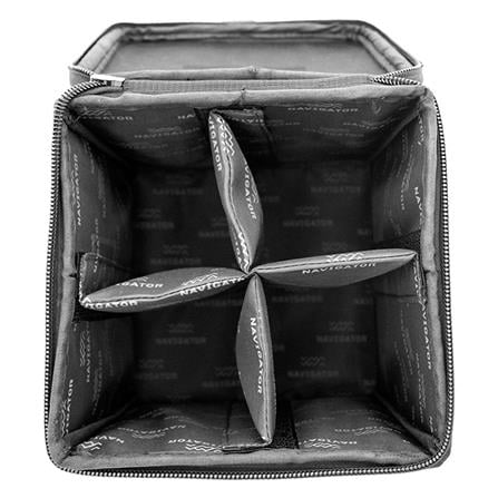 กระเป๋าแก้วไวน์ 4 ช่อง NAVIGATOR สีเทา/ดำ_2