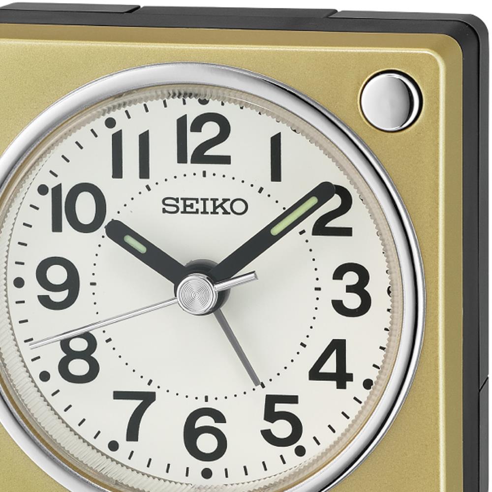 นาฬิกาปลุก SEIKO CLOCKS QHE196G 2.5 นิ้ว สีทอง