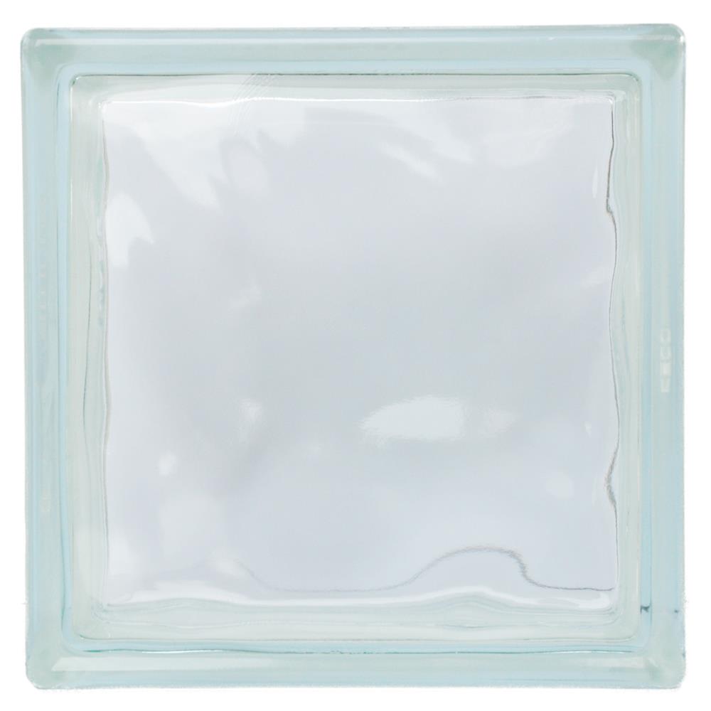 อิฐแก้ว 19x19x8 ซม. ช้างแก้ว แก้วนภาใส สีใส