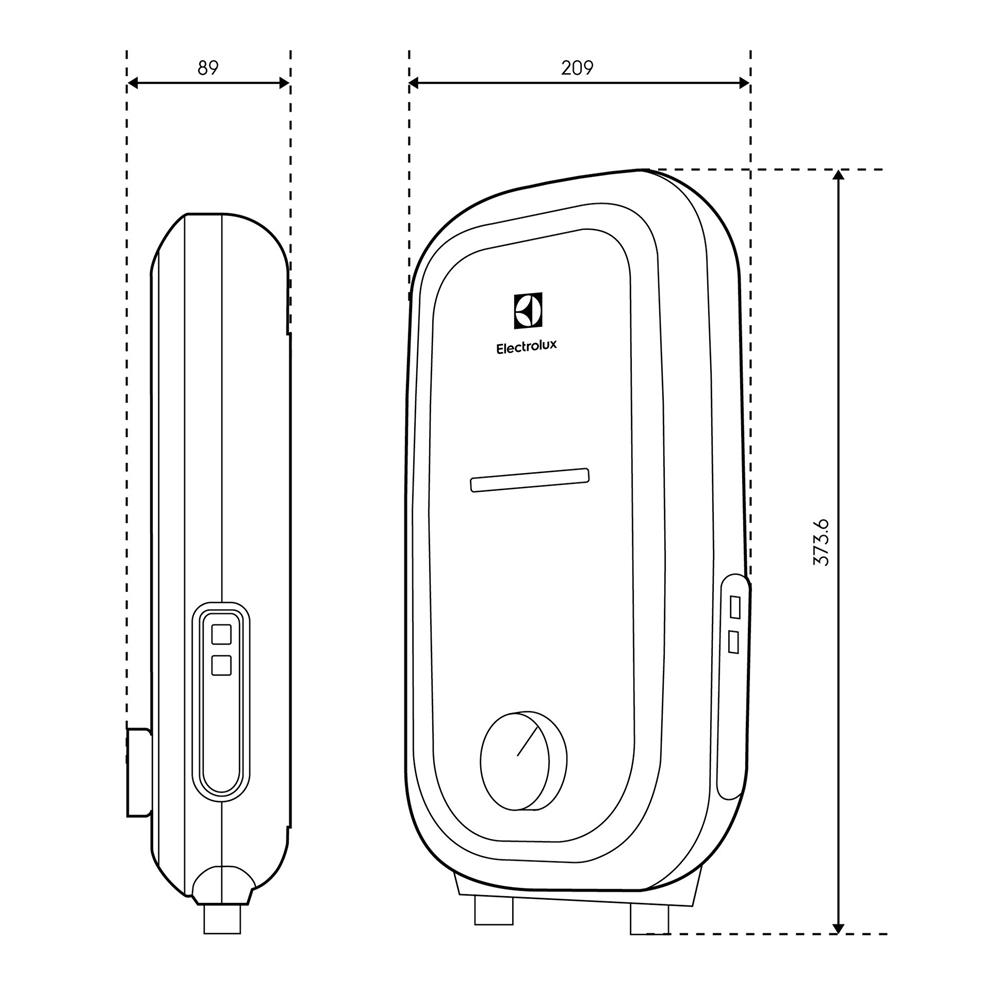 เครื่องทำน้ำอุ่น ELECTROLUX EWE351QX-W4 3500 วัตต์ สีขาว