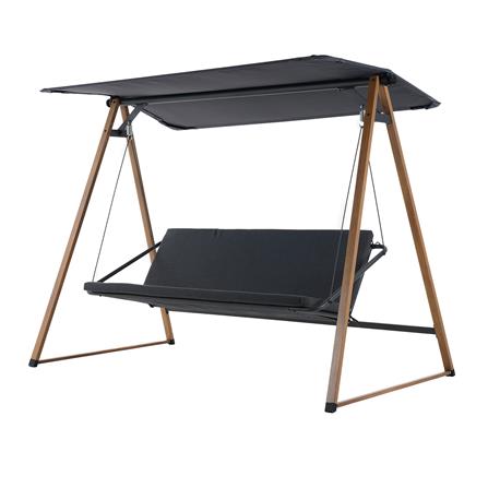 เก้าอี้โยก 3 ที่นั่ง BENETTA SERENITY สีไม้ธรรมชาติ/ดำ_0