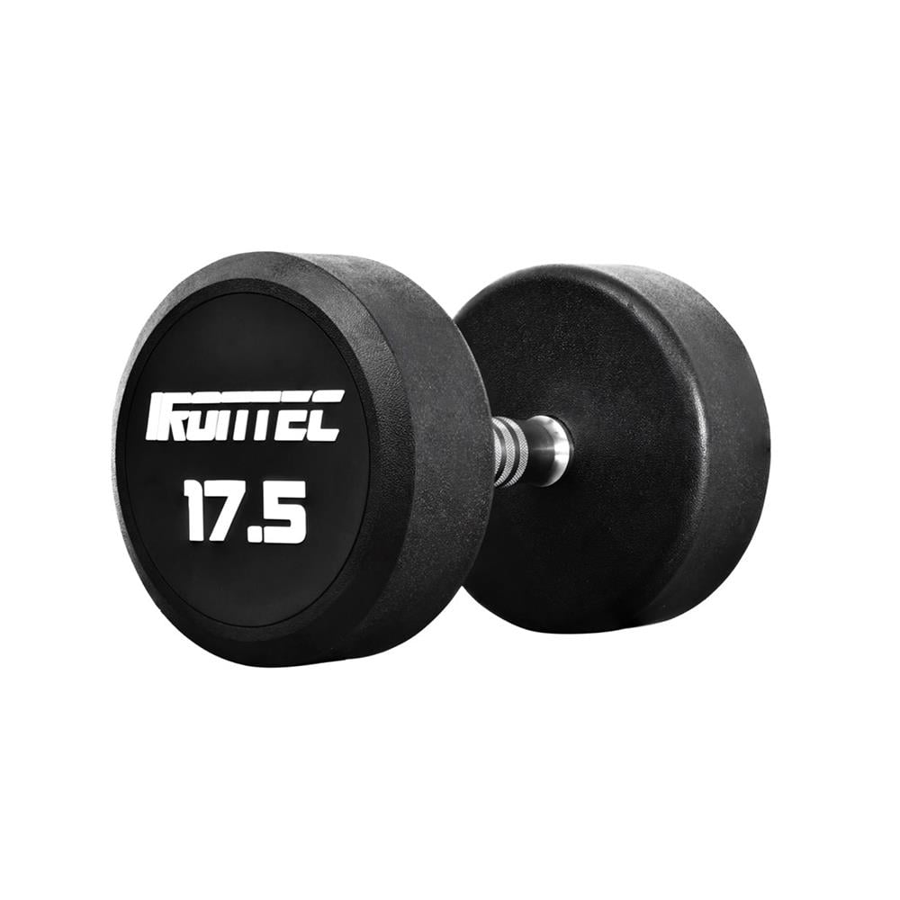 ดัมเบลทรงกลมหุ้มยาง IRONTEC 17.5 กก.