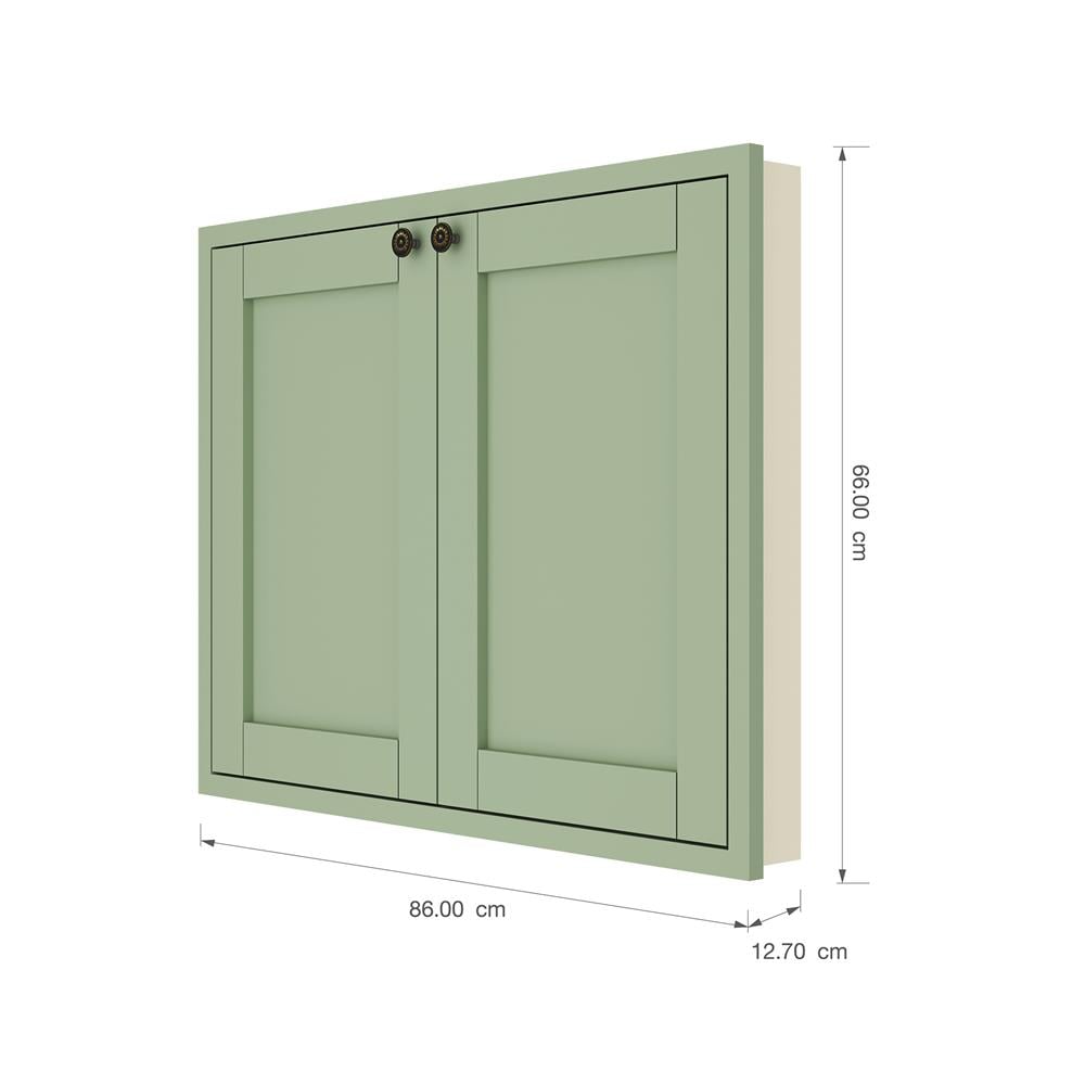 บานซิงค์คู่ KITZCHO ZOUL 86x66 ซม. สี MATTE GREEN