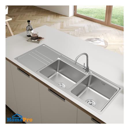 ซิงค์ฝัง 2 หลุม 1 ที่พัก TEKA TT 120 2B1D สีเงิน_2