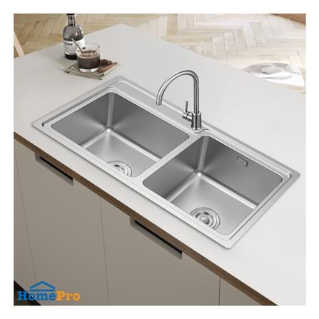 ซิงค์ฝัง 2 หลุม TEKA TT 86 2B สีเงิน_2