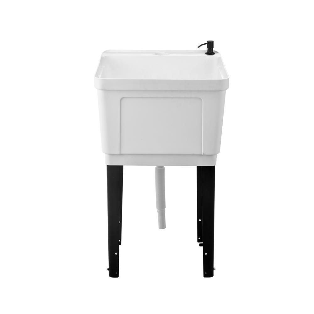 ซิงค์ขาตั้งพลาสติก 1 หลุม INFO BB5048 สีขาว