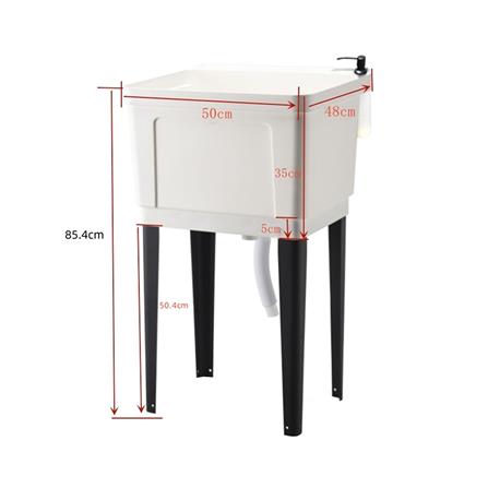 ซิงค์ขาตั้งพลาสติก 1 หลุม INFO BB5048 สีขาว_9