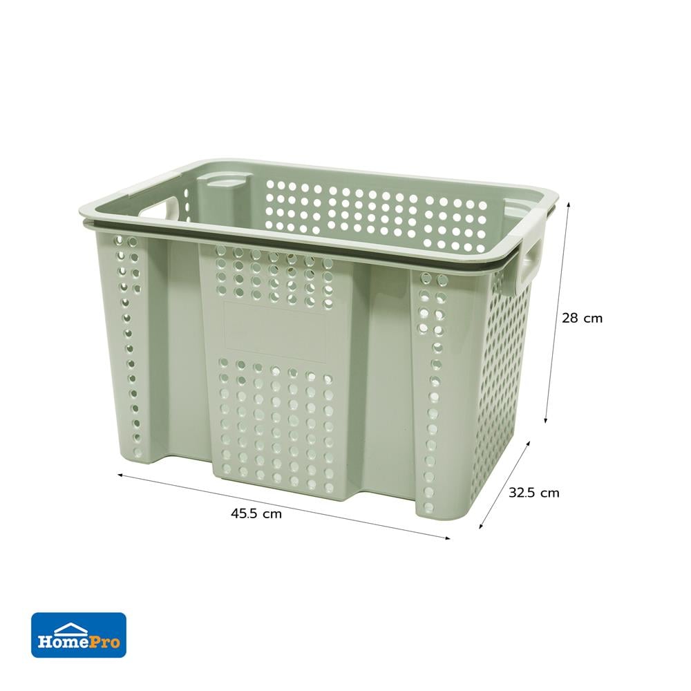 กล่องเก็บของ STACKO CIRCULAR 45.5X32.5X28 ซม. สีเขียว