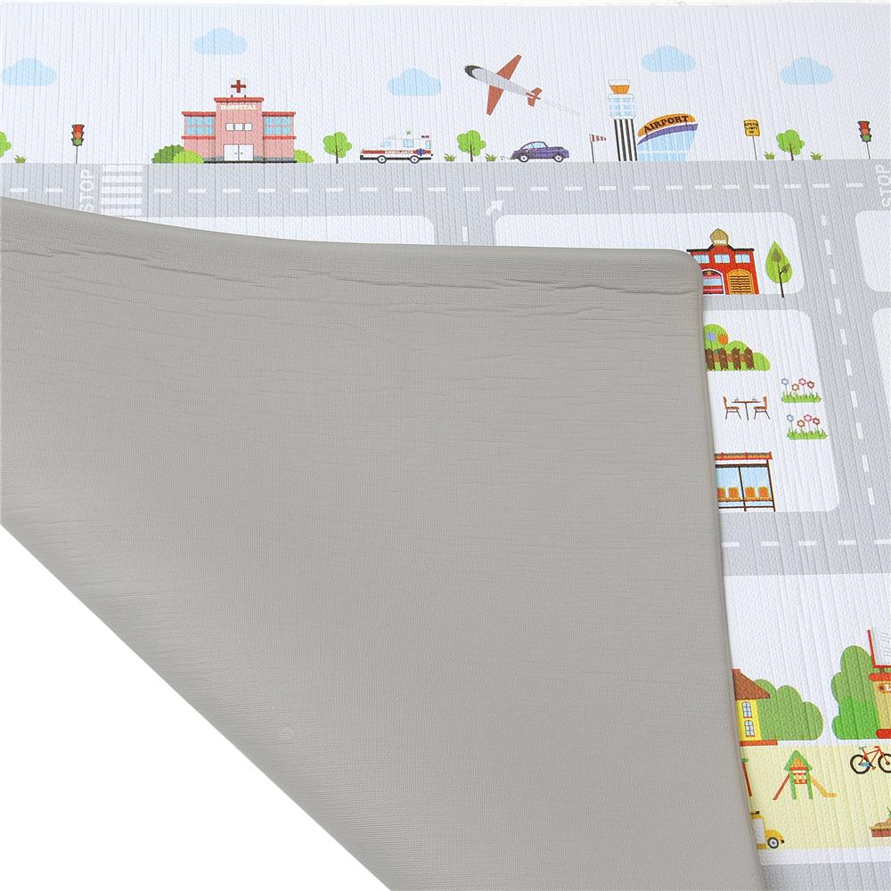 แผ่นอเนกประสงค์ HOME LIVING STYLE THE ROAD 130X190 ซม. สีเทา