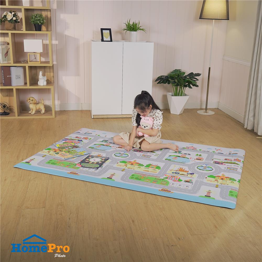 แผ่นอเนกประสงค์ HOME LIVING STYLE THE ROAD 130X190 ซม. สีเทา