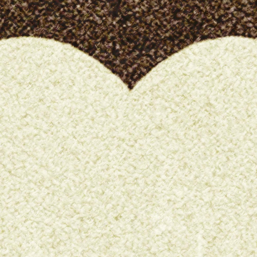 พรมเช็ดเท้าดักฝุ่น PRAW ROUND HEART BEIGE 75X75 ซม. สีเบจ