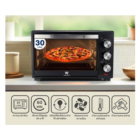เตาอบเล็กแมนนวล WORLDTECH WT-OV30L สีดำ_4