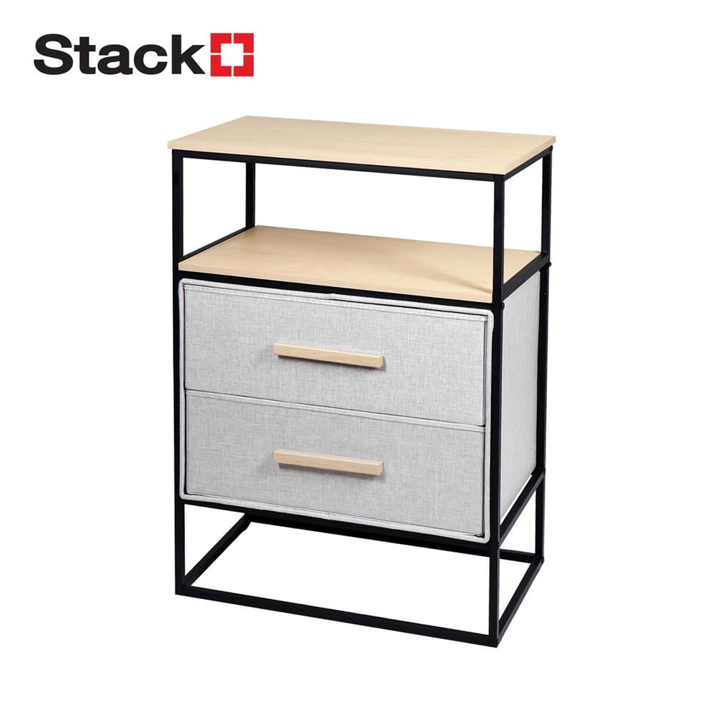 ชั้นลิ้นชักผ้า 2 ชั้น STACKO DIMI 60X34X80.8 ซม. สีเทา_0
