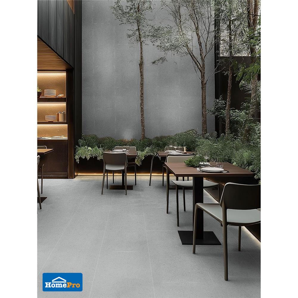 กระเบื้องพื้นพอร์ซเลน 60x120 ซม. TARA ลาเต้ เทา A 1.44 ตร.ม.