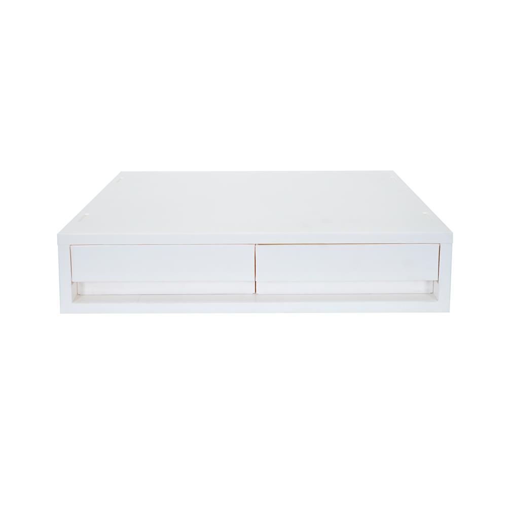 กล่องลิ้นชัก 2 ช่อง STACKO NEO 37X25.8X8.8 ซม. สีขาว