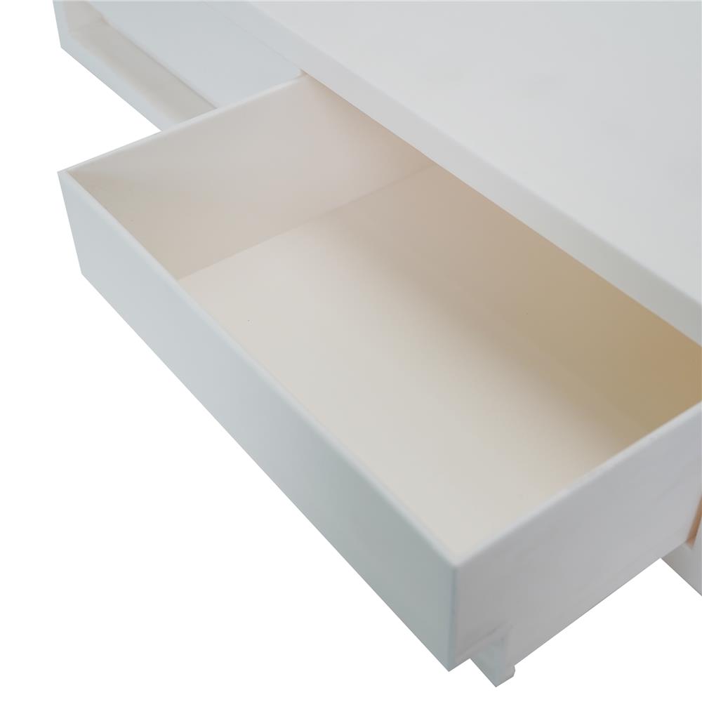 กล่องลิ้นชัก 2 ช่อง STACKO NEO 37X25.8X8.8 ซม. สีขาว