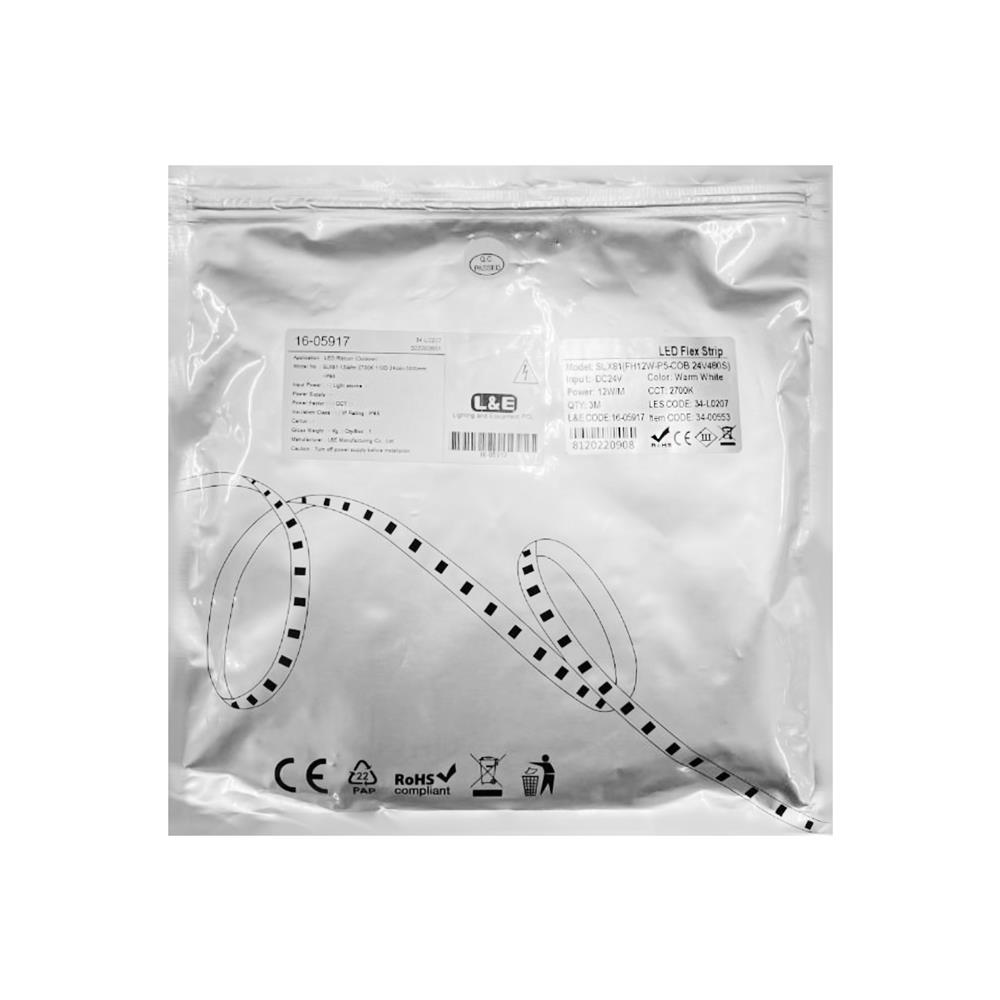 ไฟเส้น LED L&E 16-05917 12 วัตต์ 3 เมตร WARM WHITE