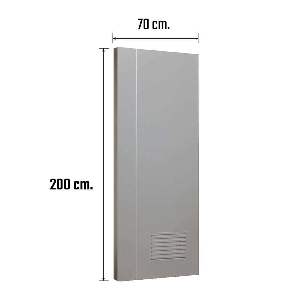 ประตูห้องน้ำ UPVC เจาะลูกบิด AZLE BN01-1A 70x200 ซม.สี LIGHT GREY
