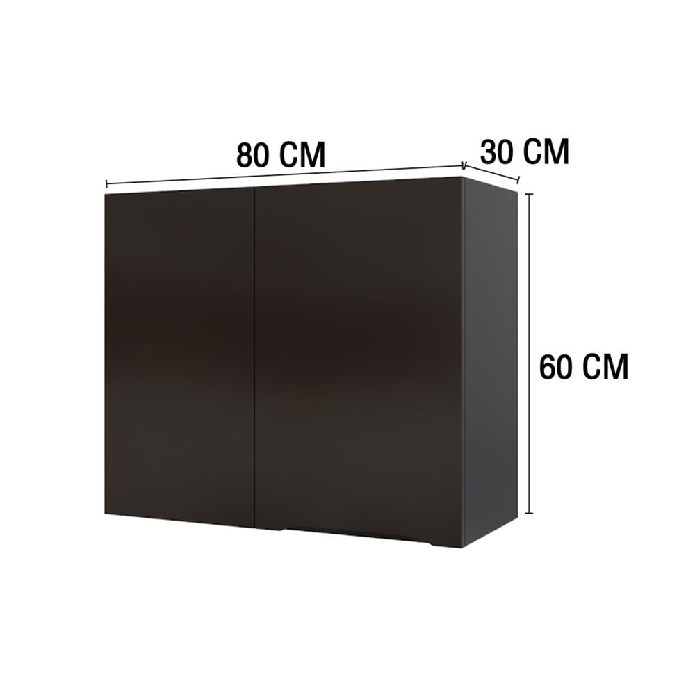 ตู้เข้ามุมซ้าย MJ ECO 80x60 ซม. สี DARK CHOCOLATE