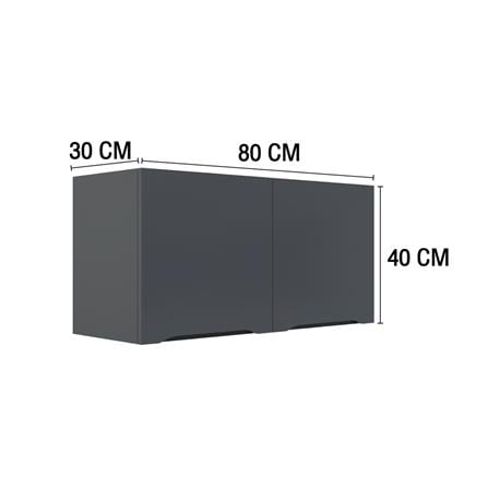 ตู้แขวนคู่ MJ ECO 80x40 ซม. สี GREY GRAPHITE_4