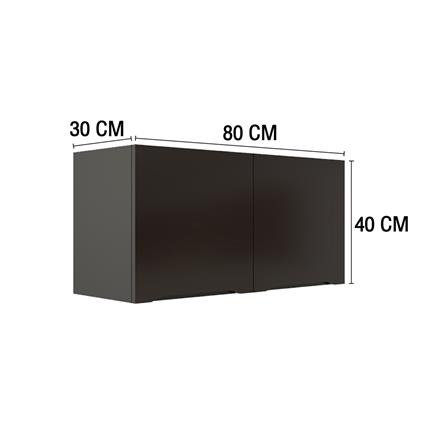 ตู้แขวนคู่ MJ ECO 80x40 ซม. สี DARK CHOCOLATE_5