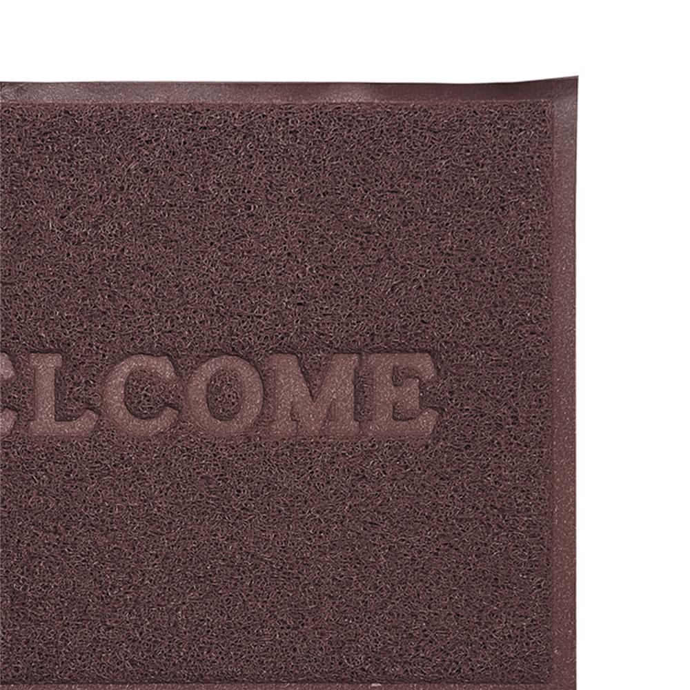 พรมเช็ดเท้าดักฝุ่น HOME LIVING STYLE S.WELCOME 50X70 ซม. สีน้ำตาล